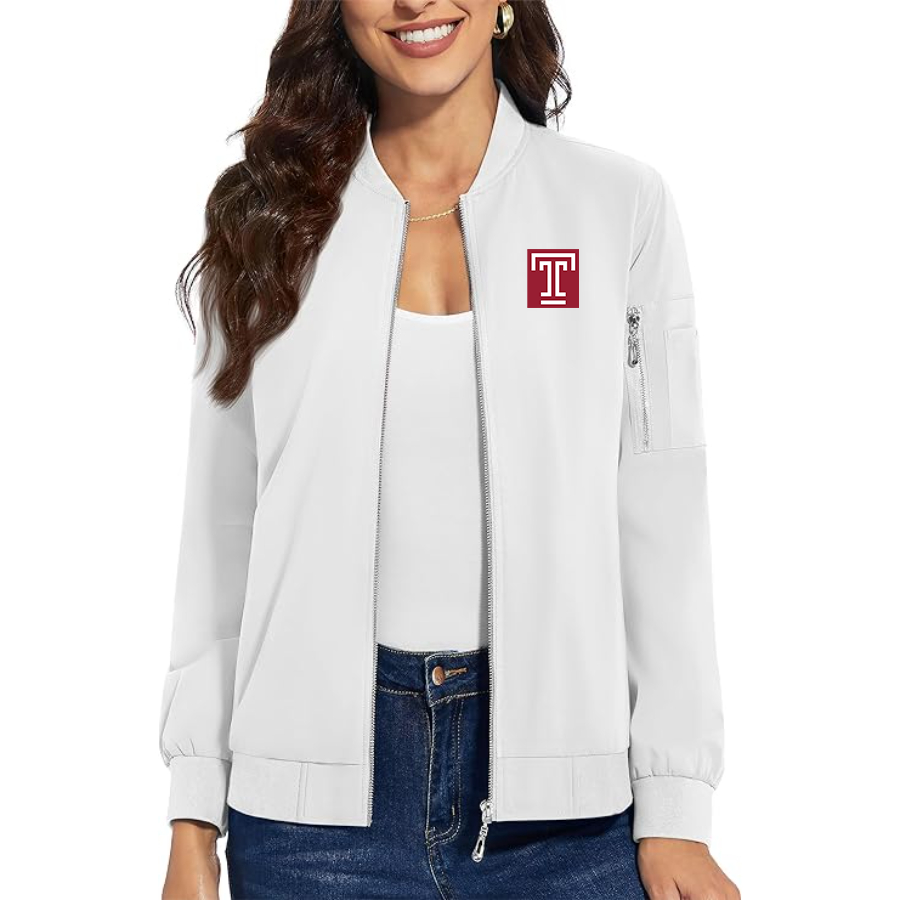 Women's Temple Owls Premium Bomber Jacket Outerwear